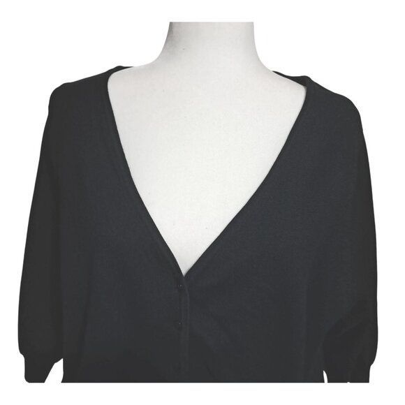 Donna Ricco Cardigan Sweater Womens Size L Silk Blend Button Front Half Sleeves - Picture 2 of 10
